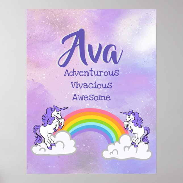 Ava Name Poster (Vorne)