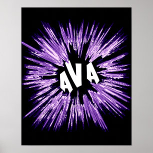 Ava Name Star Poster