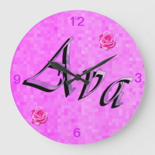 Ava Namenslogo, Große Wanduhr