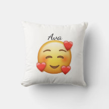 Ava Personalisiertes Herz-Emoji-Kissen