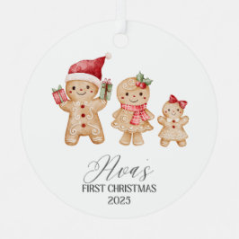 Ava Persönliches Erstes Weihnachten für das Baby Ornament Aus Metall