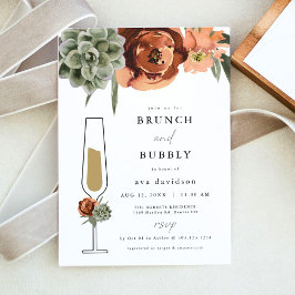 AVA Terracotta Succulent Brunch & Bubbly Champagne Einladung