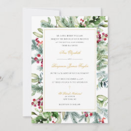 Ava Winter Katholische Hochzeit Einladung mit UAWG