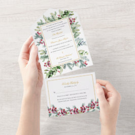 Ava Winter Katholische Hochzeit Einladung mit UAWG