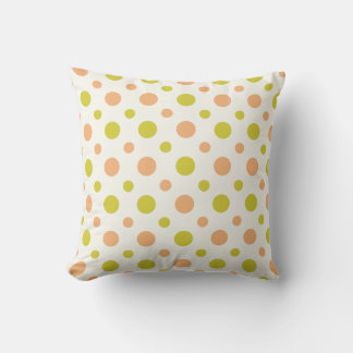 Avacado & Peach Polka Dot Retro Design Kissen