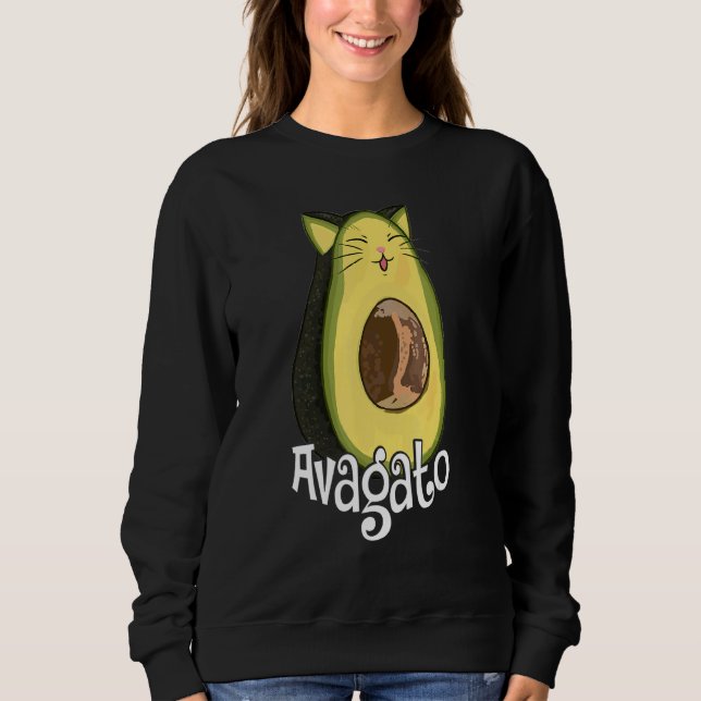 Avagato Cat Avogato  Avocado Christmas Sweatshirt (Vorderseite)