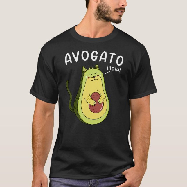 Avagato Cat Spanish Avocado Cat Kitten Seed T-Shirt (Vorderseite)