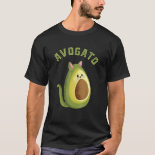 Avagato Katze Avocado Vegan Foodie Mexikanisches E T-Shirt