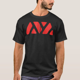Avalanche AVAX Rotes Logo Bild Kryptowährung Zip T-Shirt