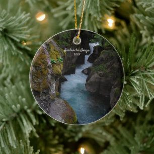 Avalanche Gorge Glacier National Park Foto Keramik Ornament