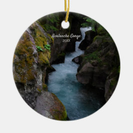 Avalanche Gorge Glacier National Park Foto Keramik Ornament