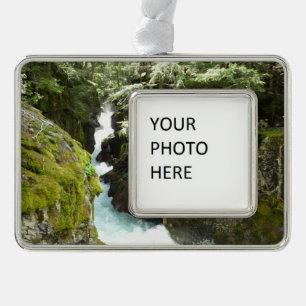 Avalanche Gorge II im Glacier National Park Rahmen-Ornament Silber