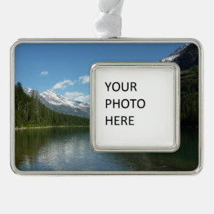 Avalanche Lake I im Glacier-Nationalpark Rahmen-Ornament Silber