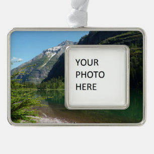 Avalanche Lake II im Glacier-Nationalpark Rahmen-Ornament Silber