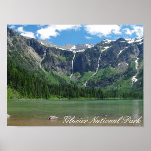 Avalanche See-Glacier Nationalpark Poster