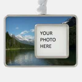 Avalanche See I - Glacier Nationalpark Rahmen-Ornament Silber