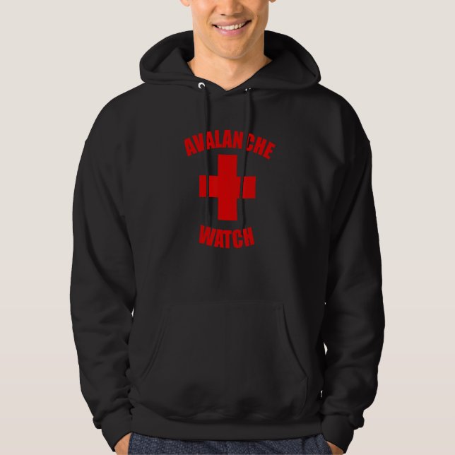 Avalanche Watch Red Font Hoodie (Vorderseite)