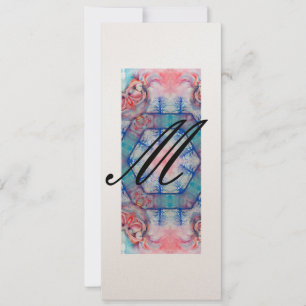 AVALON Abstract Monogram Soft Pink Blau Champagner Einladung