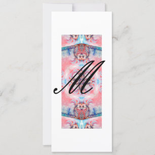 AVALON Abstrakt Monogramm Pink Lila Einladung