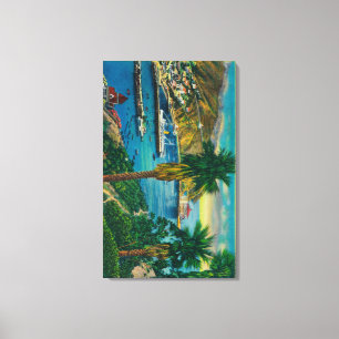 Avalon Bay, Santa Catalina Island ab Skyline Leinwanddruck