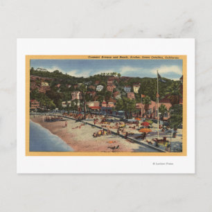 Avalon Blick auf die Crescent Ave. & Strand Postkarte