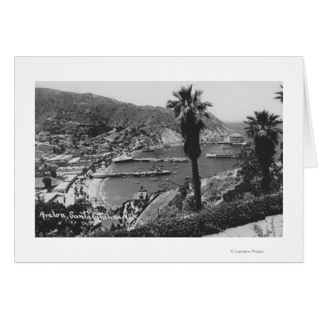 Avalon, CA Santa Catalina Island Aussicht auf Hafe (Vorderseite (Horizontal))