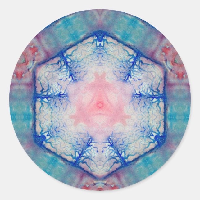 AVALON Lady of the Lake, Zauberhafte Spiegelungen  Runder Aufkleber (Vorderseite)