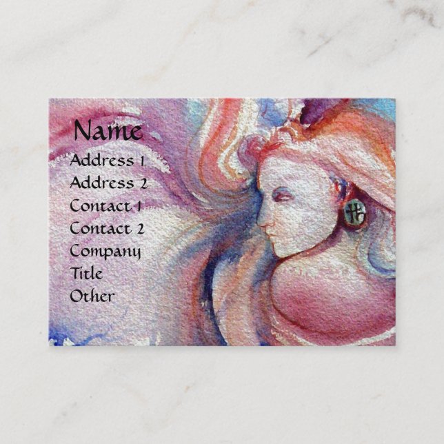 AVALON Magic and Mystery Pink Blue Pearl Visitenkarte (Vorderseite)