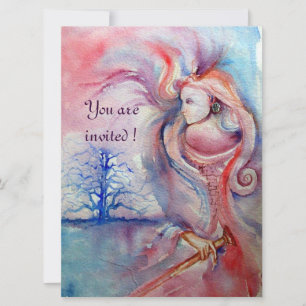 AVALON, Magie und Geheimnis sanft rosa lila blau Einladung