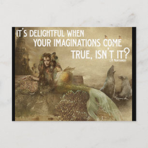 Avalon mit Zitat-Postkarte Postkarte