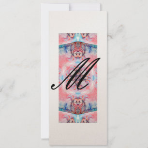 AVALON Monogramm 2, rosa, lila metallisches CHAMPA Einladung