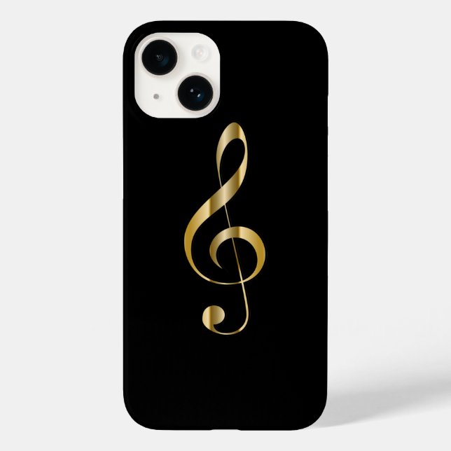Avant Garde, Gold G clever auf schwarzem Hintergru Case-Mate iPhone Hülle (Rückseite)