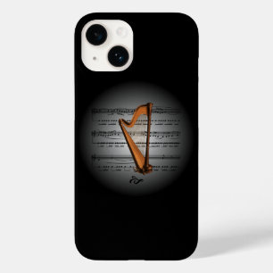 Avant Garde ~ Harp on Globe mit Sheet Music ~ Case-Mate iPhone 14 Hülle