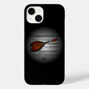 Avant Garde, Mandolin 01 auf Globe mit Notenmusik Case-Mate iPhone 14 Hülle