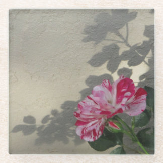 Avantgarde-Rose und Schatten Glasuntersetzer