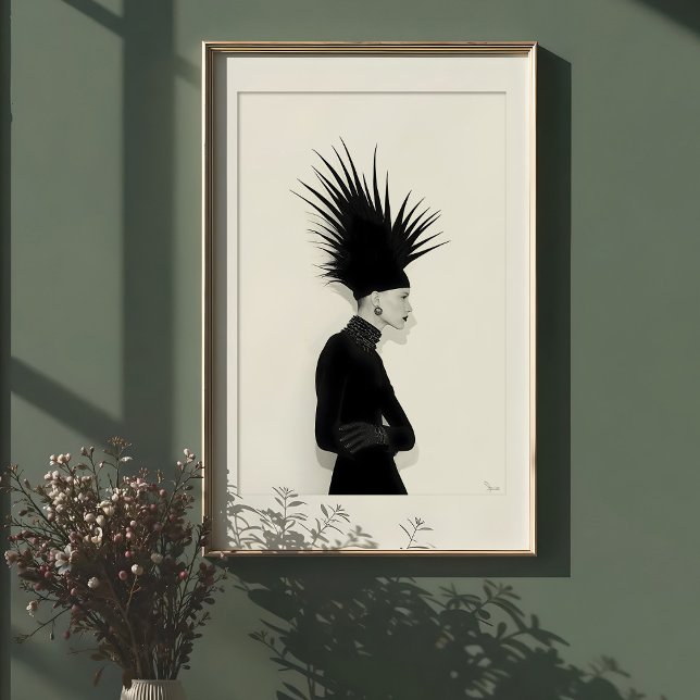 Avantgarde-Silhouette: Dunkles Elegance-Portrait Poster (Von Creator hochgeladen)
