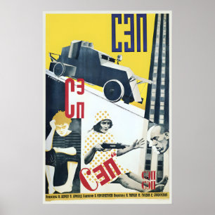 Avantgarde-Sowjet-Plakat SEP von Mikhail Verner Poster