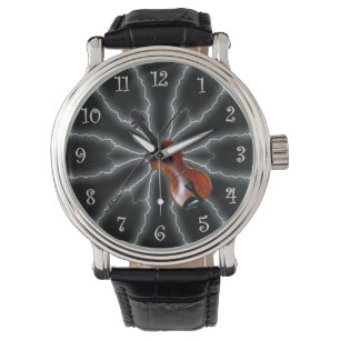 Avantgarde, Violinleuchte 01 B, schwarz/silber~ Armbanduhr