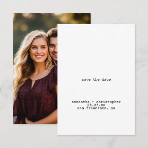 Avantgardistisches Minimalistisches Foto auf der R Save The Date