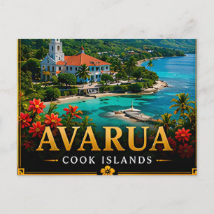 📍 Avarua Cookinseln Reise-Souvenir Erster Besuch Postkarte