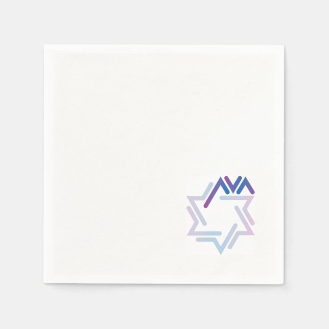 Ava's Bat Mitzvah Cocktail Napkin Serviette (Vorderseite)