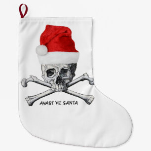 Avast Feiertags-Piraten-Schädel-Strumpf YE Sankt Großer Weihnachtsstrumpf