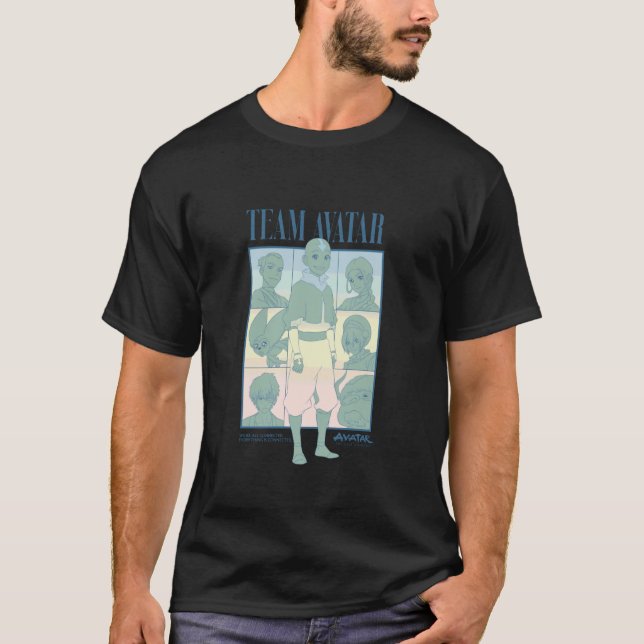 Avatar Der Letzte Luftbender Team Avatar T-Shirt (Vorderseite)