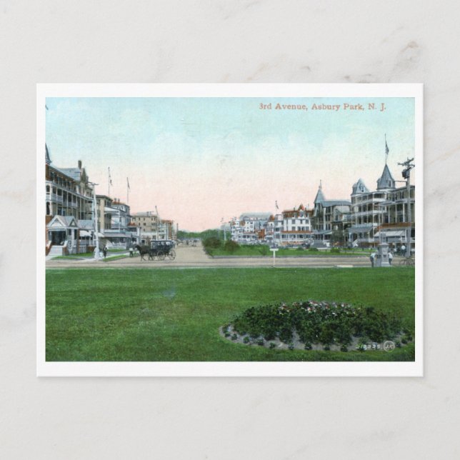 Ave., Asbury Park, NJ 1911 Vintag Postkarte (Vorderseite)