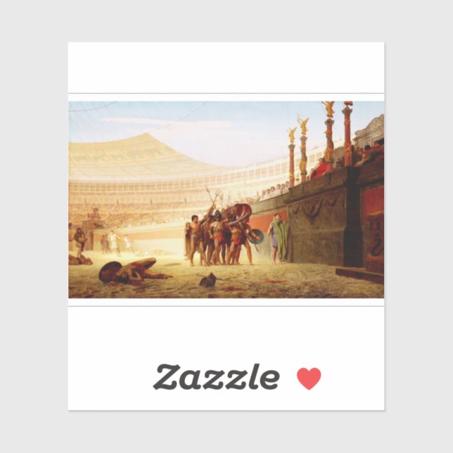 Ave Caesar by Jean-Leon Gerome Aufkleber (Blatt)