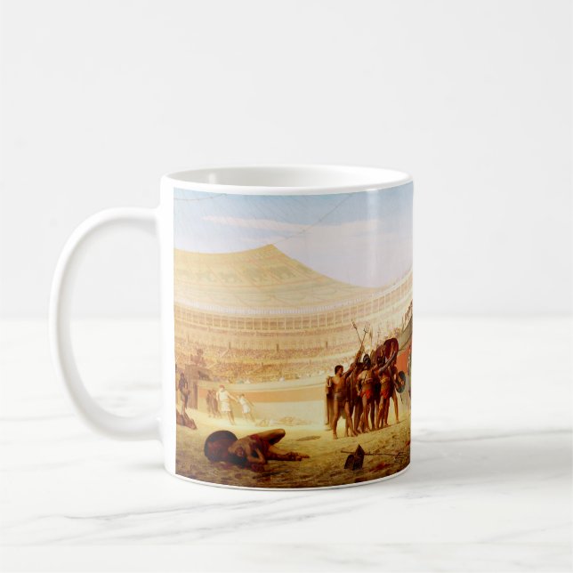 Ave Caesar von Jean-Leon Gerome Kaffeetasse (Links)
