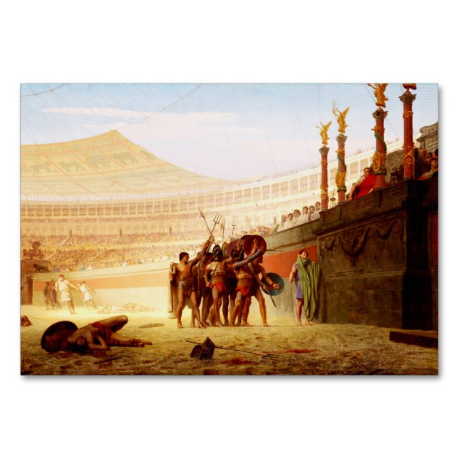 Ave Caesar von Jean-Leon Gerome Tischnummer (Vorderseite)