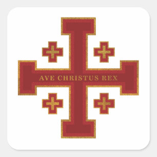 Ave Christus Rex Quadratischer Aufkleber