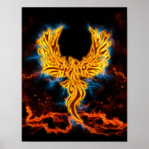 Ave Fenix Golden Lightning Flügel Poster