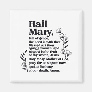 Ave Maria Gebet Marianische Blumen Christlich Gese Magnet